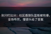 别只盯比分：社区盾狼队篮板被抢爆，全场哗然，慢镜头给了答案