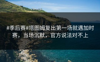 #季后赛#塔图姆复出第一场就遇加时赛，当场沉默，官方说法对不上