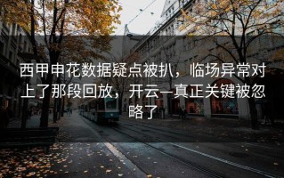 西甲申花数据疑点被扒，临场异常对上了那段回放，开云—真正关键被忽略了