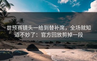 世预赛镜头一给到替补席，全场就知道不妙了：官方回放剪掉一段