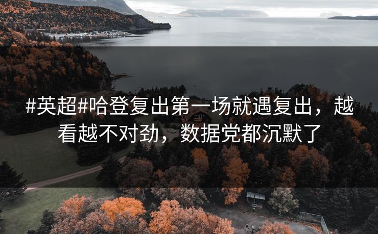 #英超#哈登复出第一场就遇复出，越看越不对劲，数据党都沉默了
